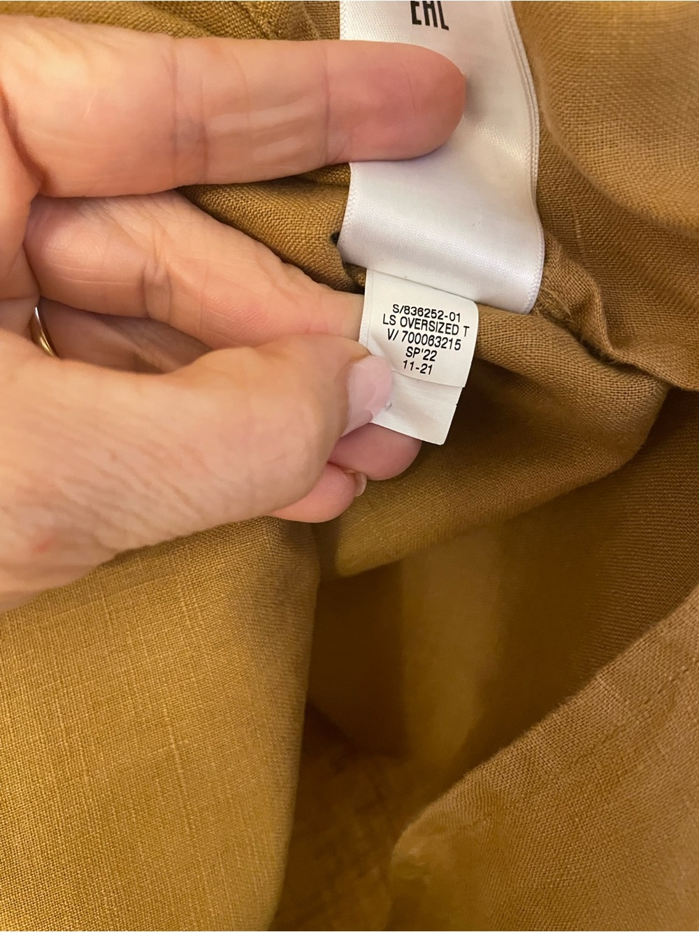 Banana Republic 100% Linen Oversized, Gold, S - Picture 5 of 6